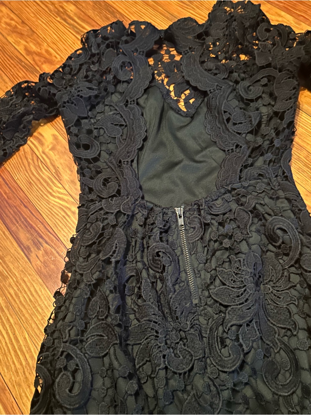 Black Long Sleeve Lace Dress